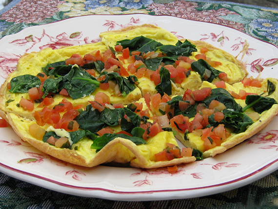 Open-face Omlete El Presidio-style